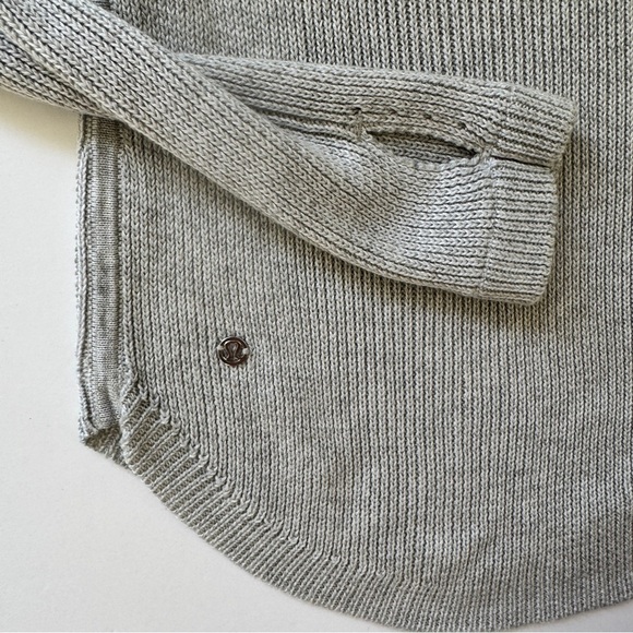 Lululemon Cabin Yogi Long Sleeve Heathered Medium Gray Sweater Shirt Top Sz 2 - Picture 13 of 14
